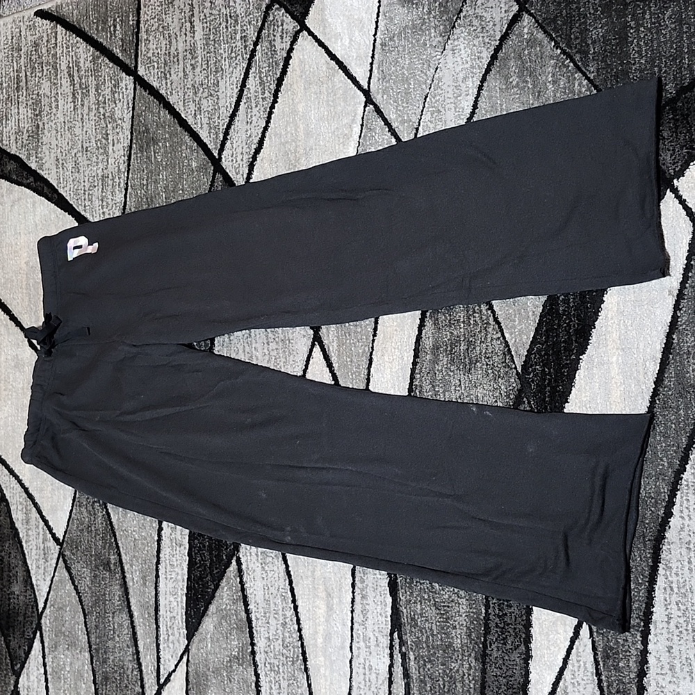 VINTAGE VS PINK OVERSIZED WIDE-LEG RAW-HEM SILVER IRIDESCENT LOGO SWEATP…